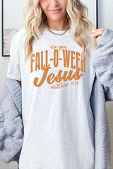 5000P-E3143 Are You Fall O Ween Jesus Plus Heavy Cotton Tee $12.75