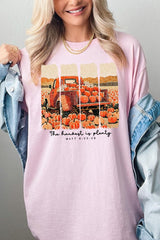 5000-E3172 Harvest Is Plenty Graphic Heavy Cotton Tee $9