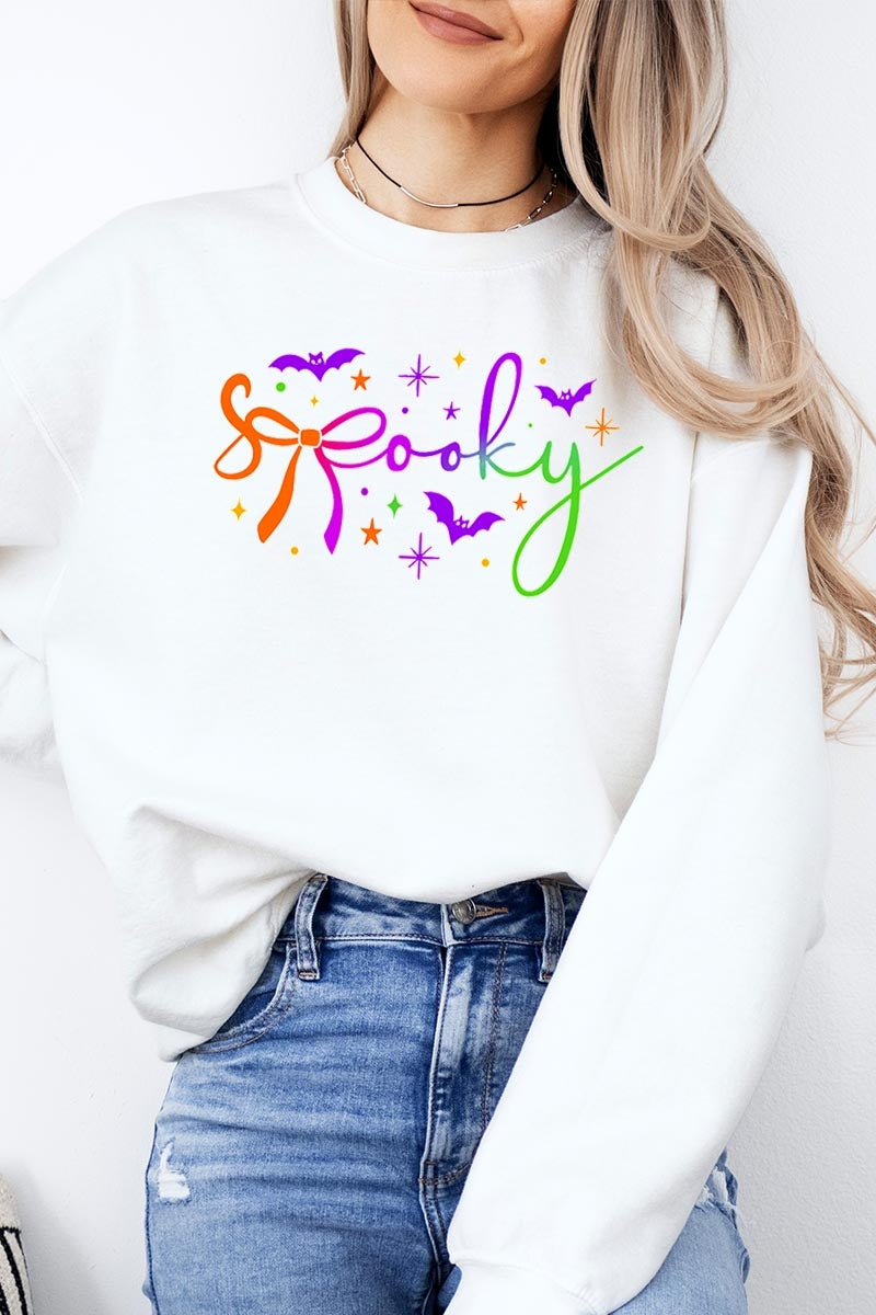 UL180-E3109 Spooky Halloween Graphic Sweatshirt $20