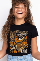 US3001Y-E3134Z Fall Football Collage Kids Graphic Tee $11