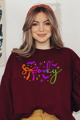 UL180P-E3109 Spooky Halloween Graphic Plus Sweatshirt $25