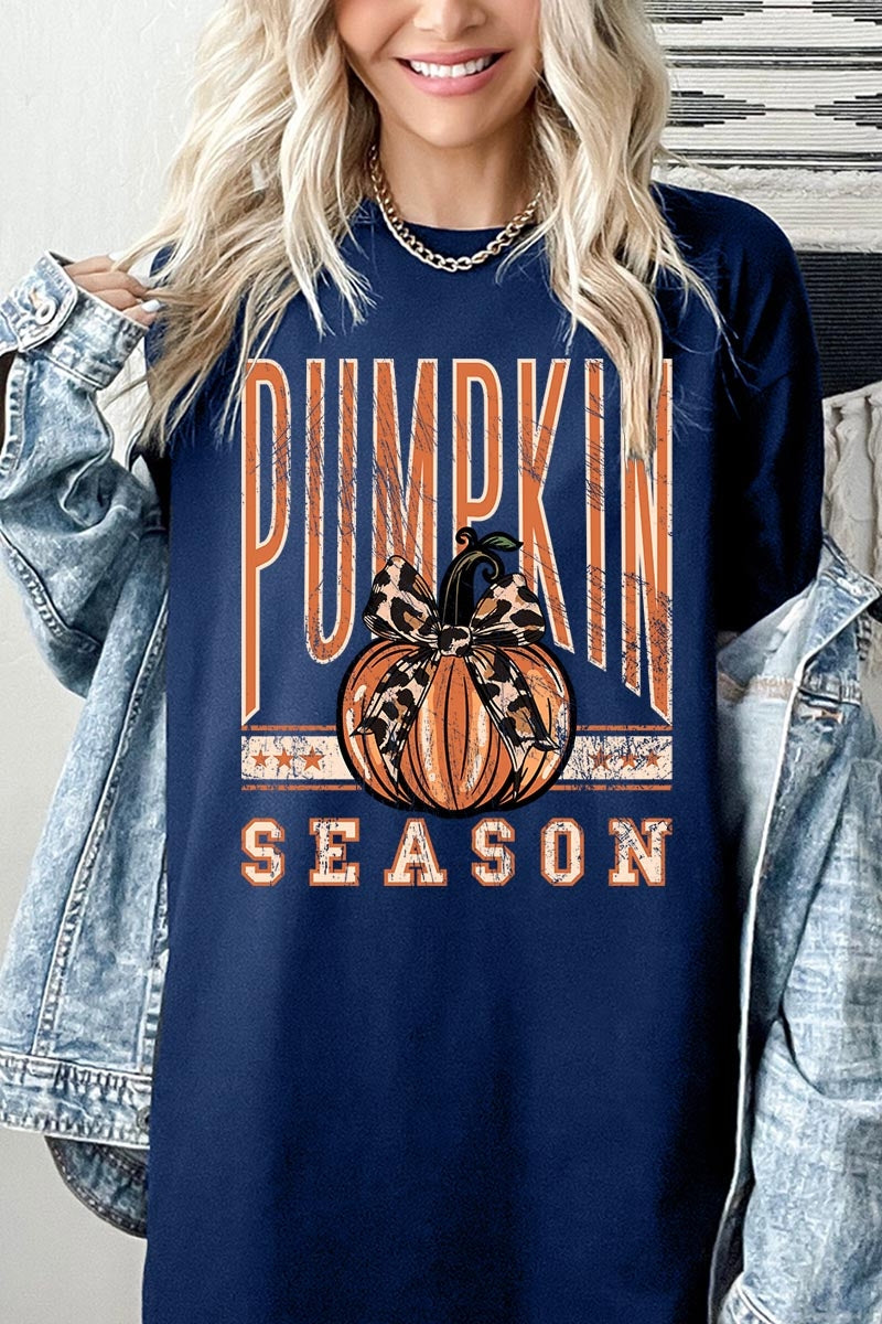 5000P-E3145 Pumpkin Season Graphic Plus Heavy Cotton Tee $12.75