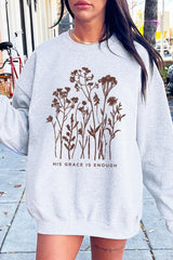 UL180P-E3146 Christian Wildflower Graphic Plus Sweatshirt $25
