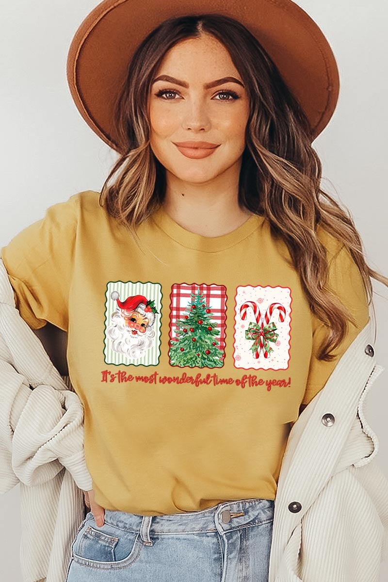 US3001P-E3201 Most Wonderful Time Graphic Plus Tee $16