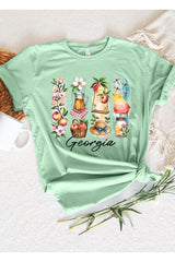 US3001P-E3061GA Georgia State Brushstroke Graphic Plus Tee $16