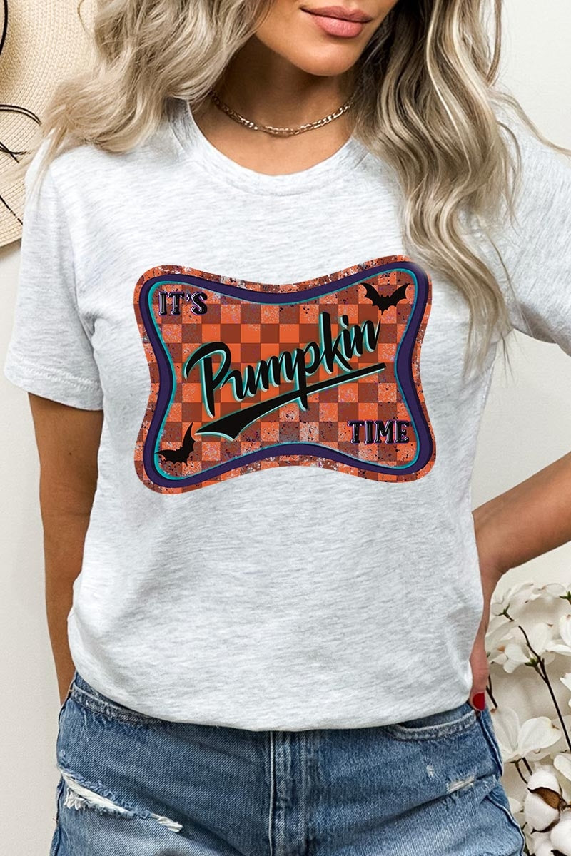US3001-E3144 Itu2019s pumpkin time Graphic Tee $12.5