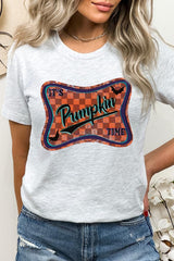 US3001P-E3144 Itu2019s pumpkin time Graphic Plus Tee $16