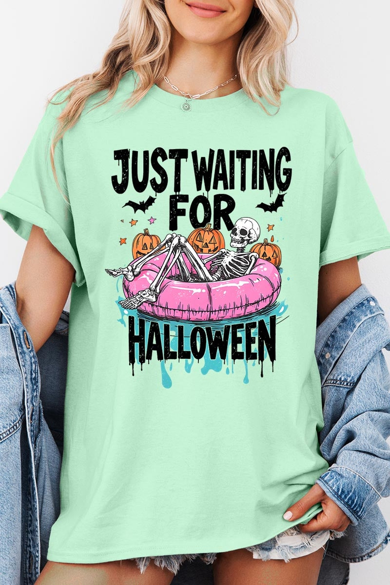5000-E3138 Just Waiting For Halloween Heavy Cotton Tee $9