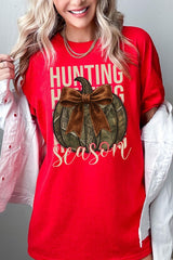 5000-E3190 Hunting Pumpkin Bow Graphic Heavy Cotton Tee $9
