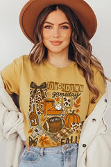US3001-E3134 Fall Football Collage Graphic Tee $12.5