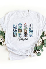 US3001P-E3061AK Alaska State Brushstroke Graphic Plus Tee $16