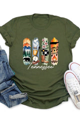 US3001P-E3061TN Tennessee State Brushstroke Graphic Plus Tee $16