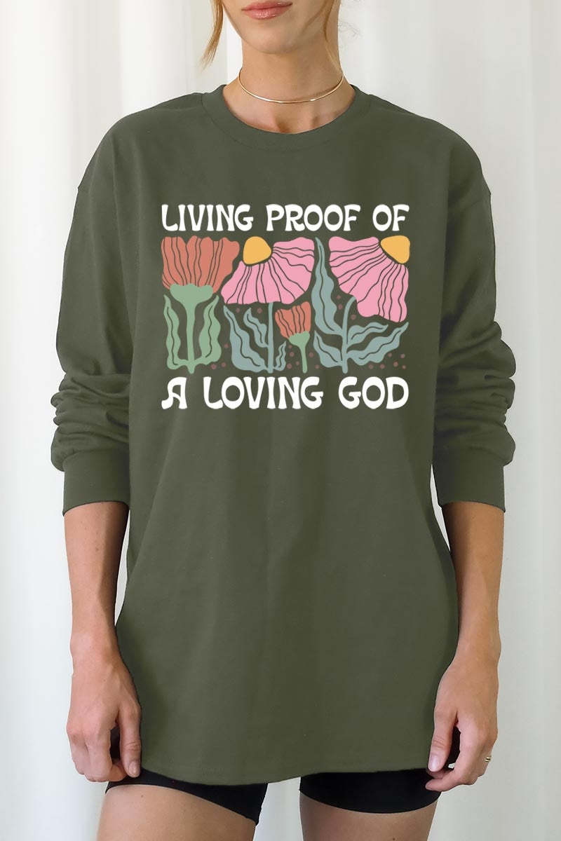 UL240-E3066 Living Proof of a Loving God Long Sleeve Tee $13.75