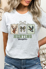US3001-E3192 Deer & Duck Hunting Season Graphic Tee $12.5