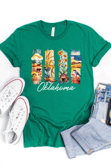 US3001-E3061OK Oklahoma State Brushstroke Graphic Tee $12.5
