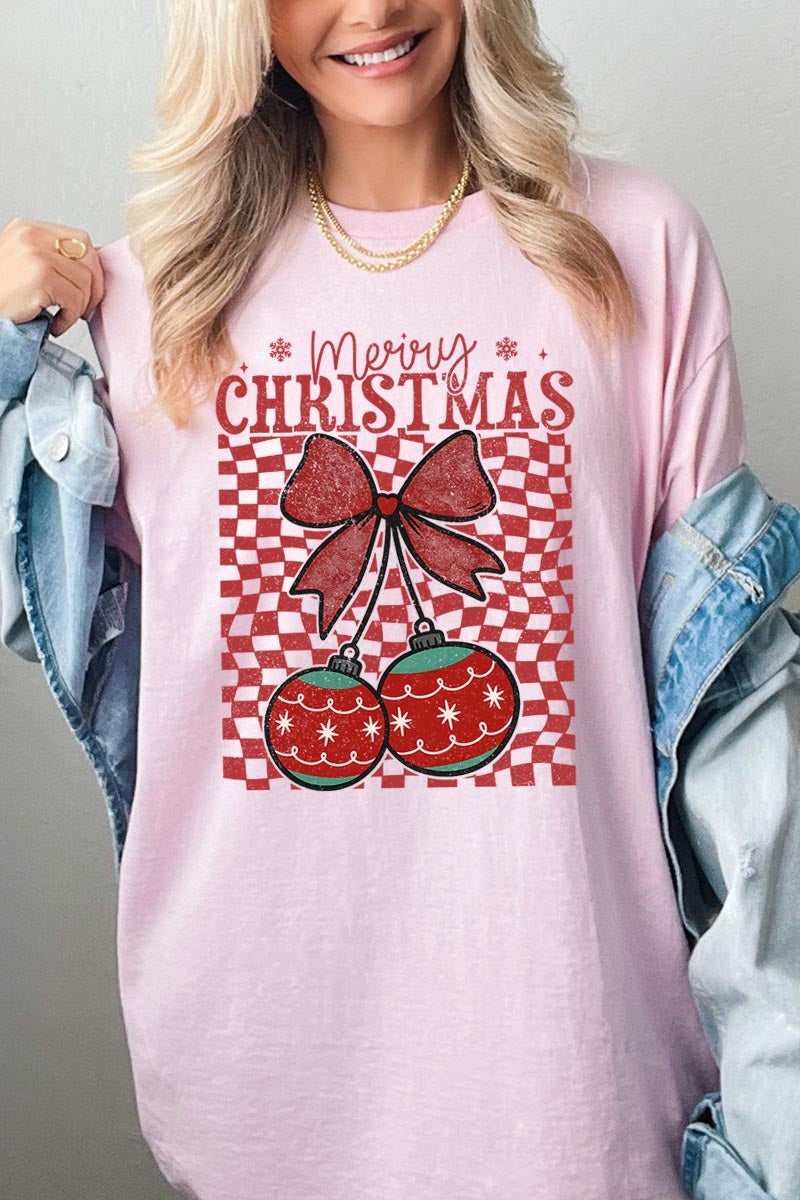 5000-E3196 Cherry Ornament Christmas Graphic Heavy Cotton Tee $9