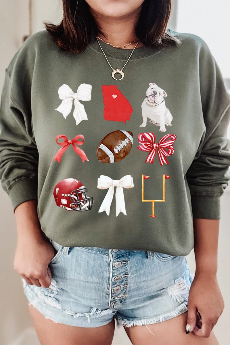 UL180P-E3080 Georgia Football Graphic Plus Sweatshirt $25