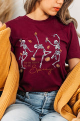 US3001P-E3123 Halloween Skeleton Graphic Plus Tee $16