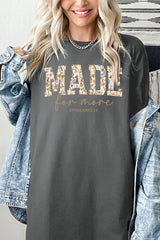 5000P-E3068 Made for More Faith Graphic Plus Heavy Cotton Tee $12.75