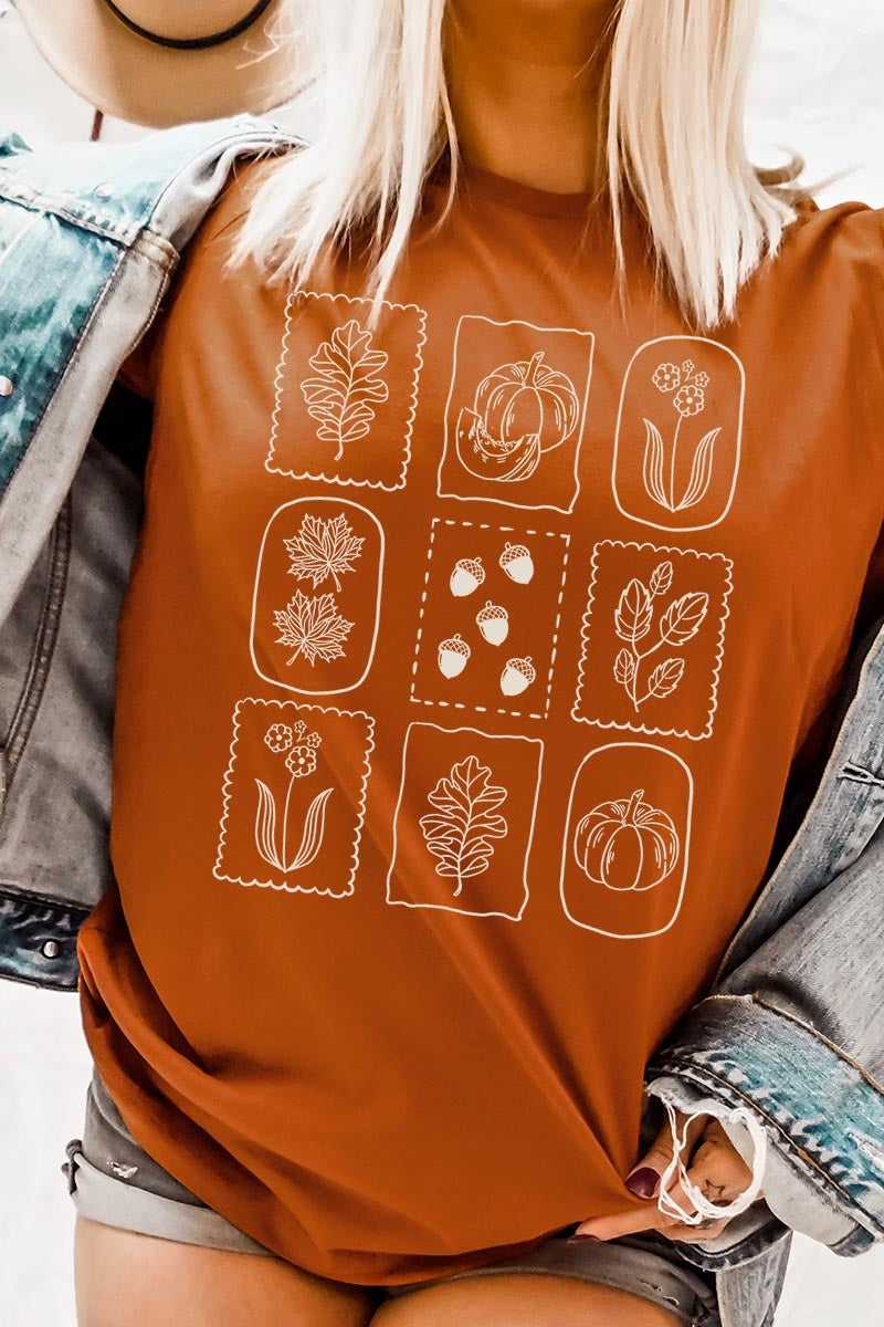 US3001-E3101 Autumn Graphic Tee $12.5