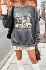 UL180P-E3174 North Pole Christmas Graphic Plus Sweatshirt $25