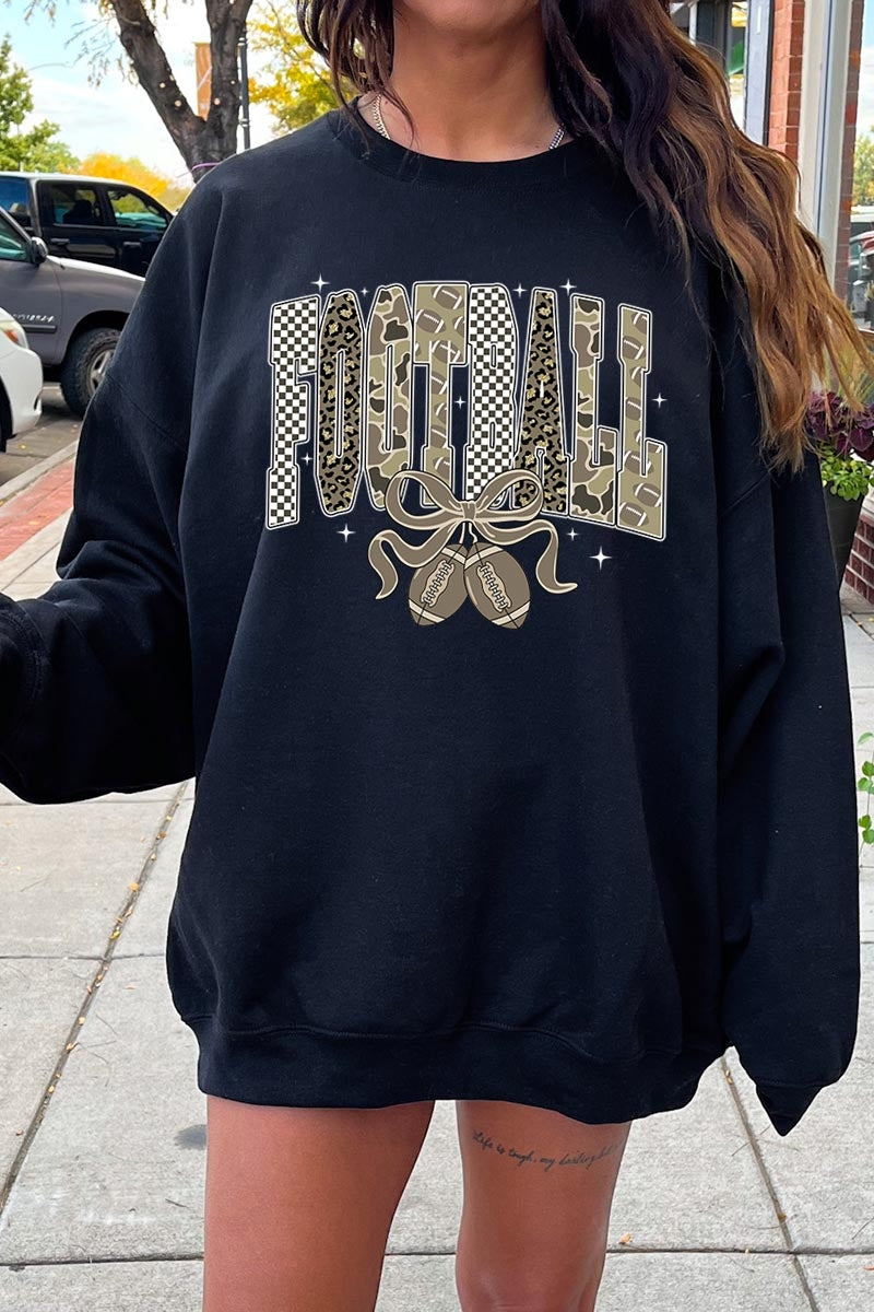 UL180-E3132 Camo Football Graphic Sweatshirt $20