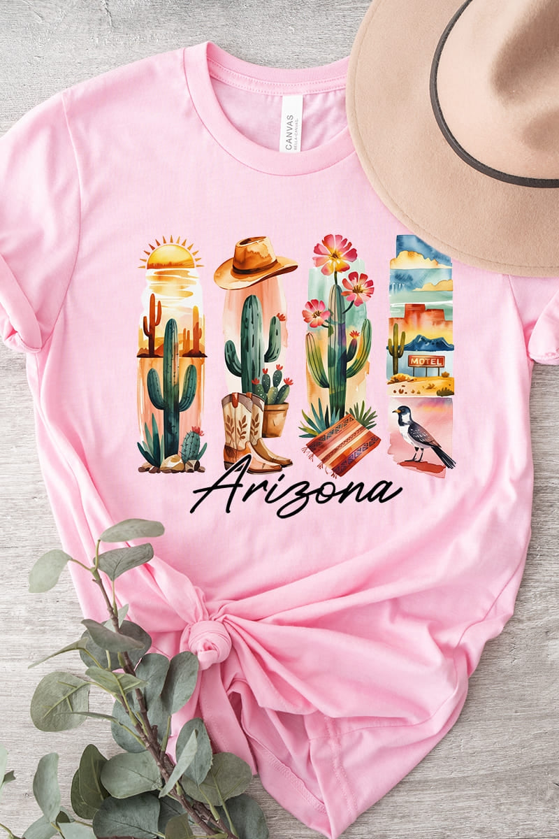 US3001-E3061AZ Arizona State Brushstroke Graphic Tee $12.5