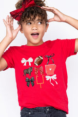 US3001Y-E3077Z Arkansas Football Kids Graphic Tee $11