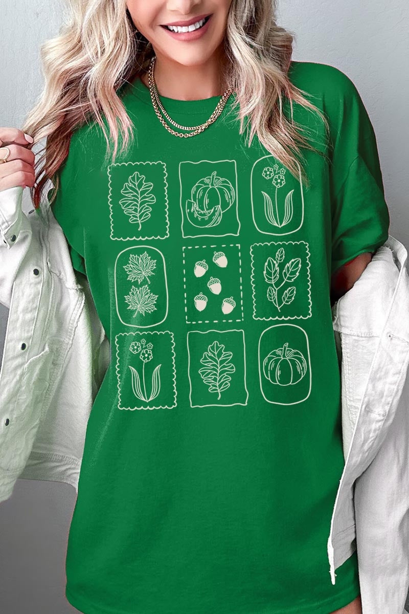 5000-E3101 Autumn Graphic Heavy Cotton Tee $9