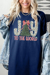 5000-E3213 Joy to the World Graphic Heavy Cotton Tee $9