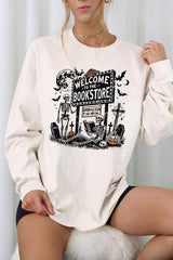 UL240-E3122 Bookstore Halloween Graphic Long Sleeve Tee $13.75