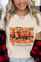 US3001P-E3172 Harvest Is Plenty Graphic Plus Tee $16