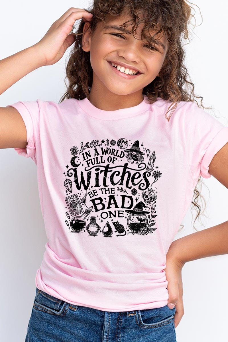 US3001Y-E3139Z In a World of Witches Kids Graphic Tee $11