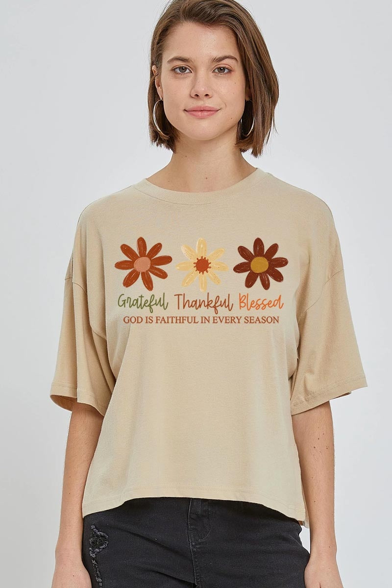 CTS-E3165 Boho Fall Christian Graphic Relaxed Crop Top $11