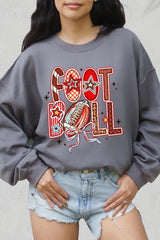 UL180-E3053 Brushstroke Football Graphic Sweatshirt $20