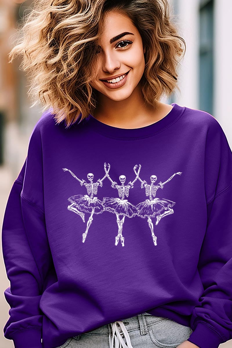 UL180P-E3156 Halloween Ballerina Graphic Plus Sweatshirt $25