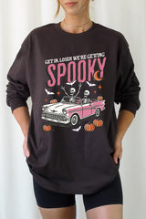 UL240-E3142 Spooky Skeleton Graphic Long Sleeve Tee $13.75