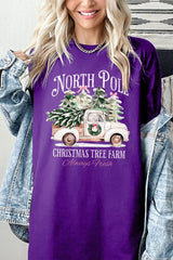 5000-E3174 North Pole Christmas Graphic Heavy Cotton Tee $9