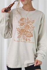 UL240P-E3155 Neutral Thanksgiving Graphic Plus Long Sleeve Tee $17