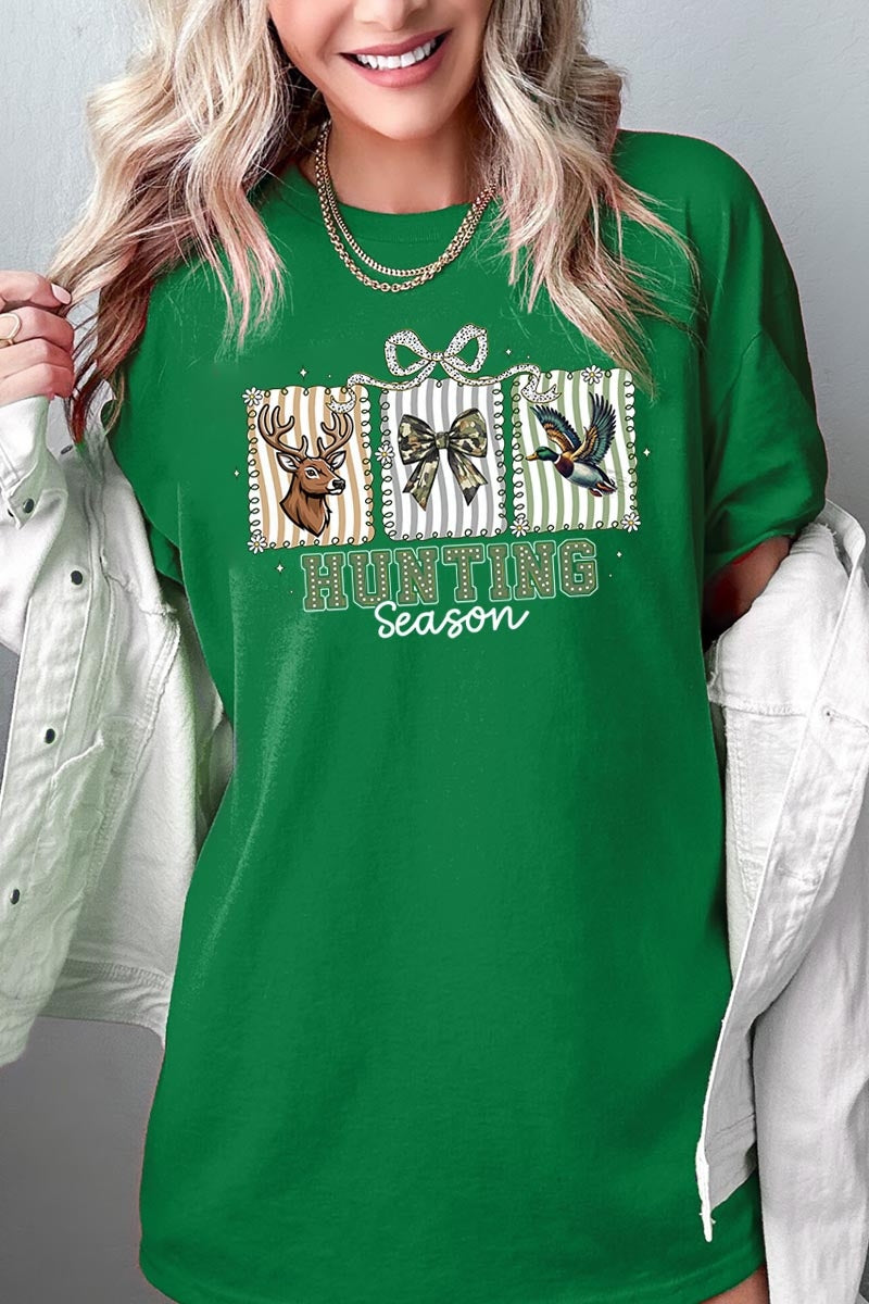 5000-E3192 Deer & Duck Hunting Season Graphic Heavy Cotton Tee $9