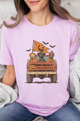 US3001-E3150 Halloween Truck Dogs Graphic Tee $12.5