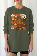 UL240P-E3119 Retro Fall Collage Graphic Plus Long Sleeve Tee $17