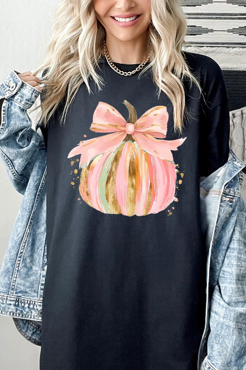 5000-E3083 Brushstroke Pumpkin Graphic Heavy Cotton Tee $9