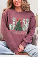 UL190-E3213 Joy to the World Graphic Sweatshirt $20