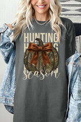 5000P-E3190 Hunting Pumpkin Bow Graphic Plus Heavy Cotton Tee $12.75