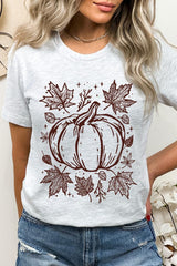 US3001-E3162 Fall Pumpkin Graphic Tee $12.5