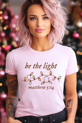 US3001P-E3214 Be the Light Christian Graphic Plus Tee $16