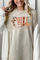 5000-E3071 Fall Vibes Rustic Script Graphic Heavy Cotton Tee $9