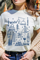 US3001-E3188 Ski Doodle Graphic Tee $12.5