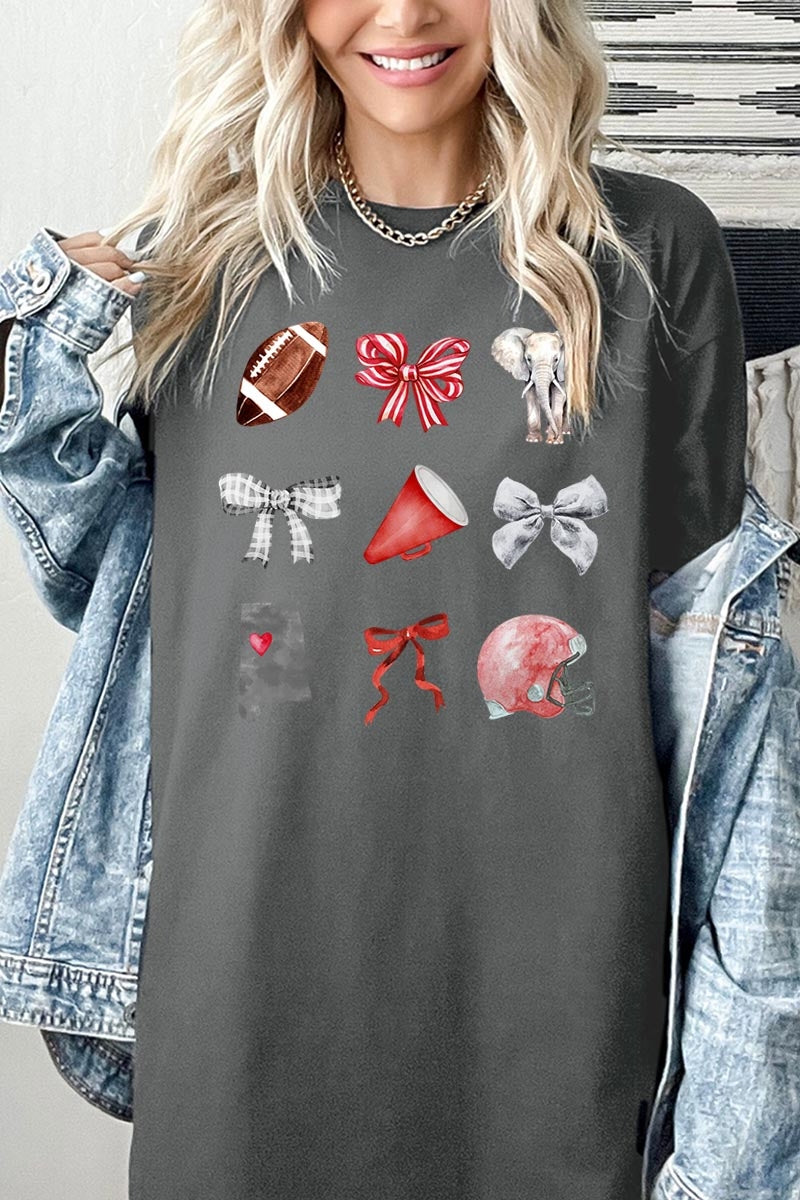 5000-E3076 Alabama Football Graphic Heavy Cotton Tee $9